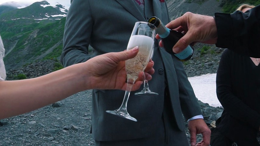 Wedding at Byron Glacier 