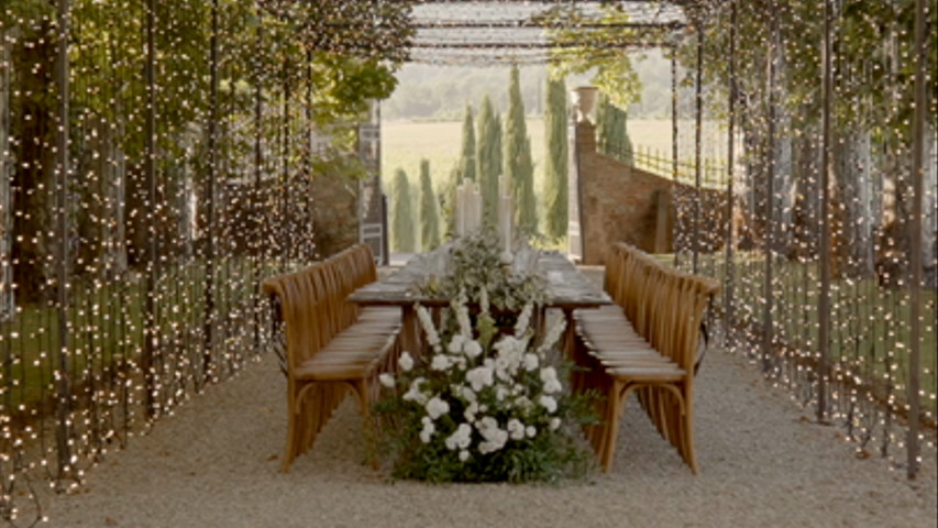 Table Set-up at Villa La Selva