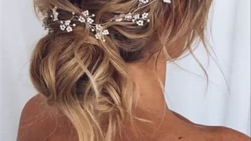 Baby's breath hair vine