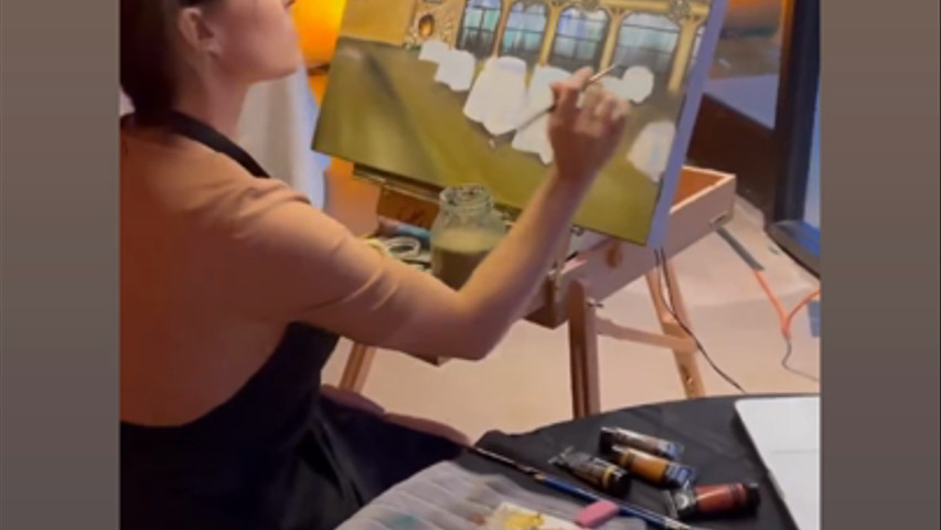 Wedding painting in action!