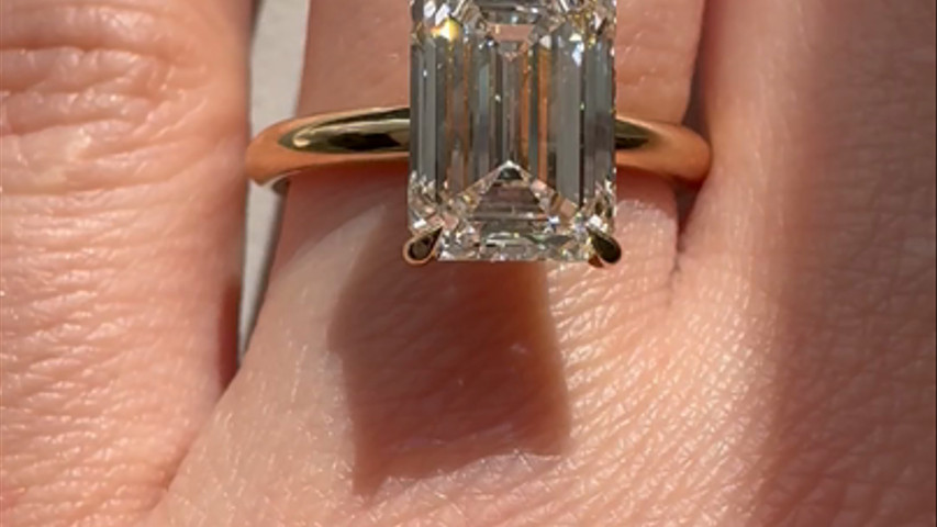 Bespoke Emerald Cut Engagement Ring
