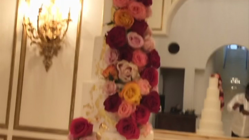 Multi Colored Roses with Gold Flakes