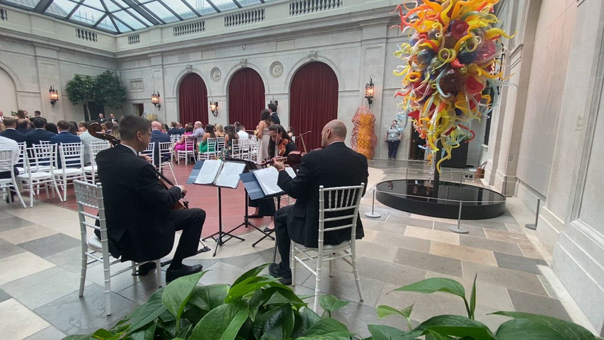 Canon in D live for Attendant Processional, string trio