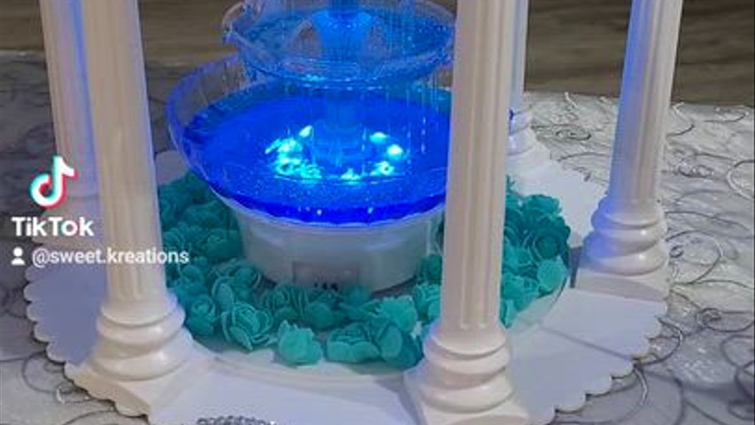Grand Fountain Wedding Cake Display