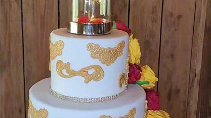 Enchanted Beauty And The Beast Wedding Cake