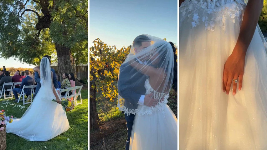 Stunning details, sparkling couple