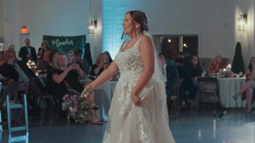 When the Bouquet Toss Goes Hilariously Wrong! | Madaline & Brian's Wedding Teaser