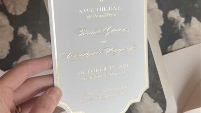 Custom Foiled Save the Date