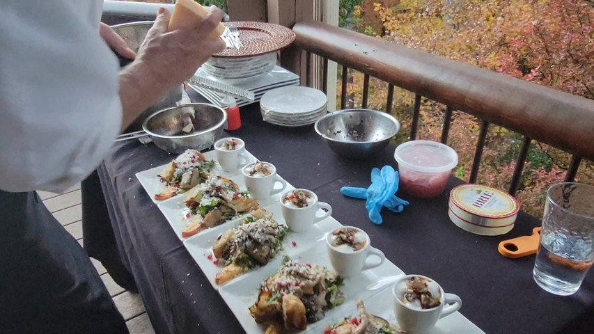 Grilled Salad and Red Curry Squash Bisque