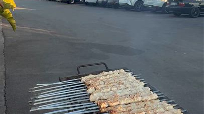 Chicken Skewers Mesquite Charcoal 