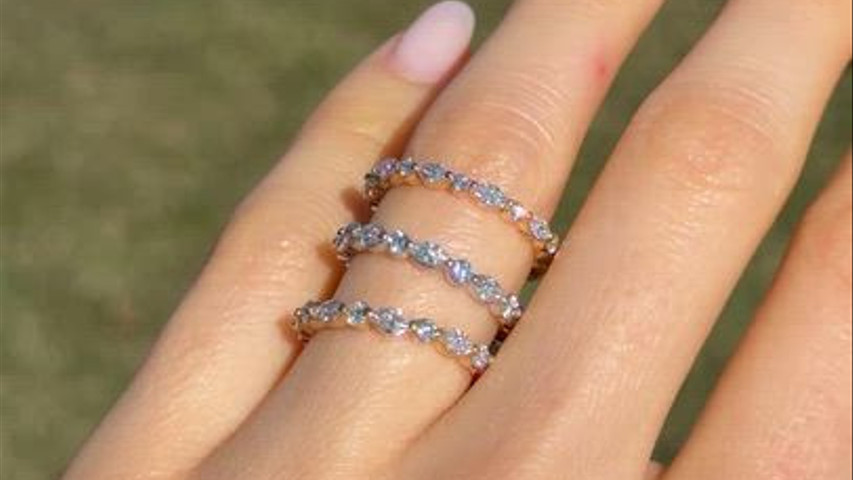 Marquise and Round Diamond Eternity Band