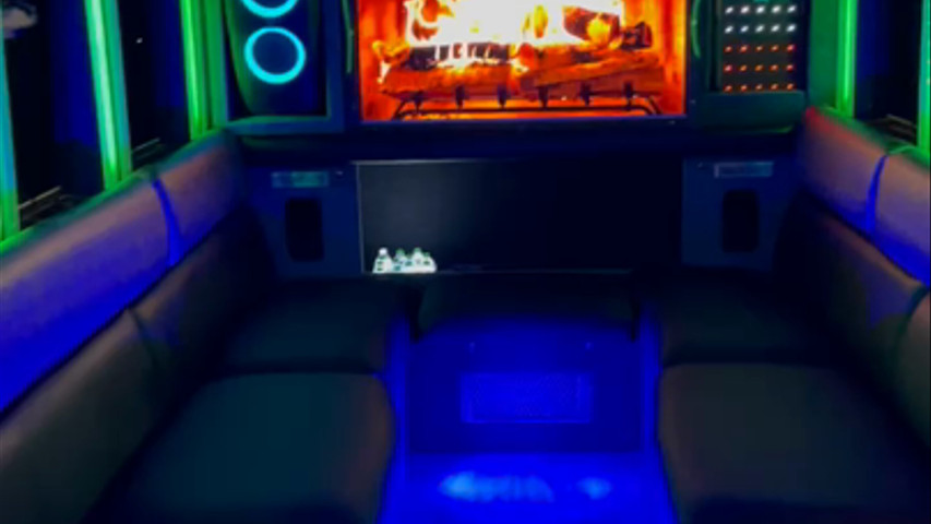 18-20 Passenger Party Bus Interior
