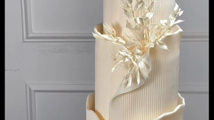 White Modern Wedding Cake