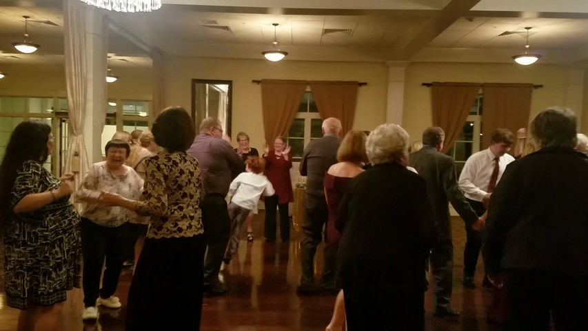 Dancing and having fun at the reception.