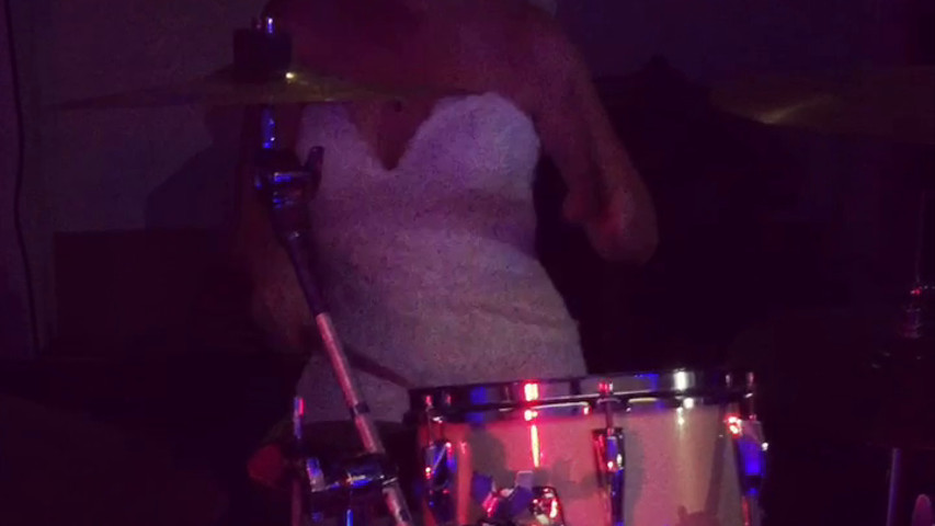 The drummer bride! 