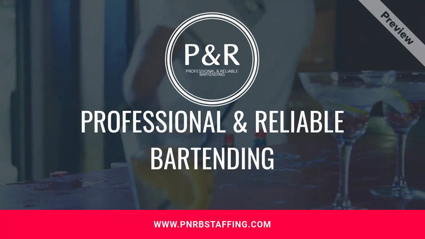 Professional & Reliable Bartending