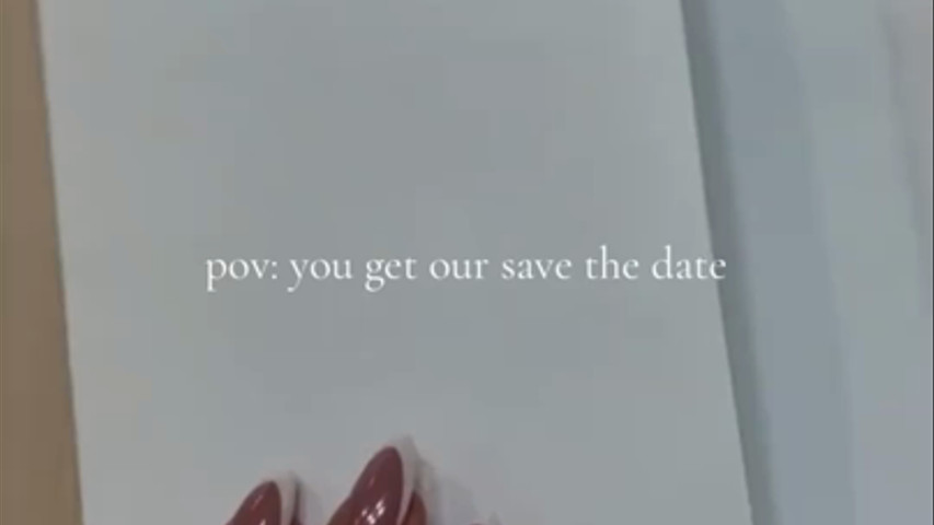 Save The Date With Text My Wedding