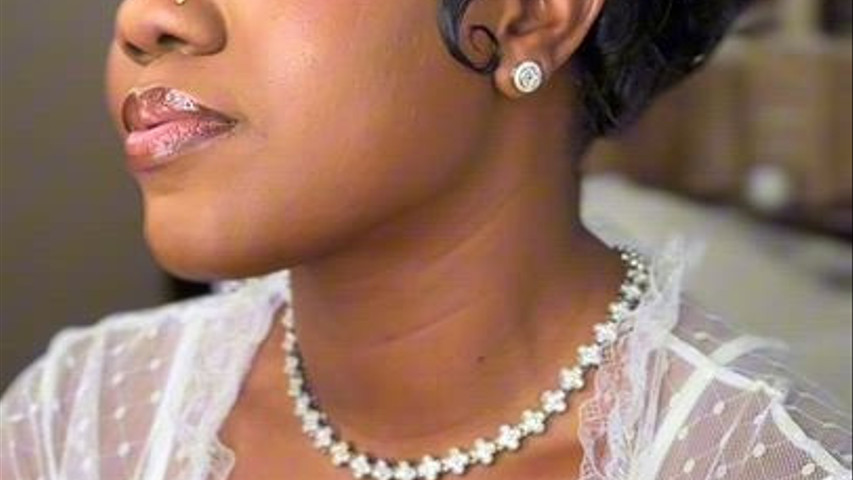 Before and after bridal glam
