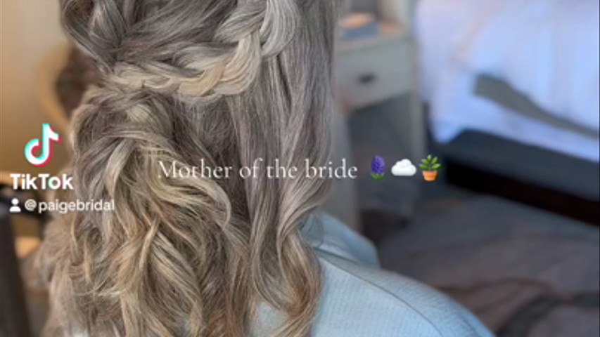 Boho half up with pancake braid 🤎