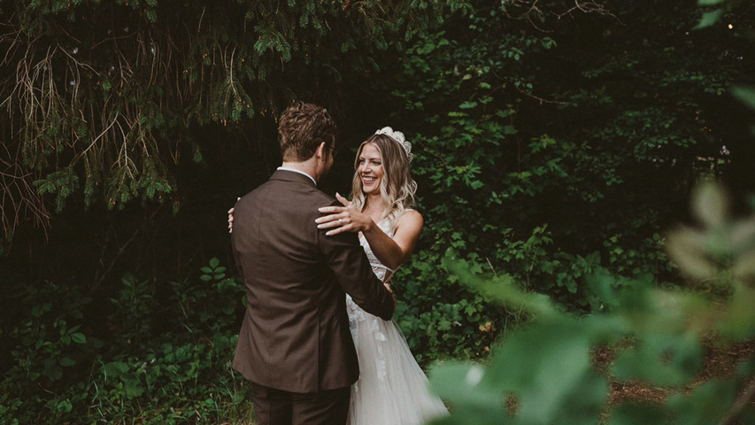 Lush Green wedding in the woods—July