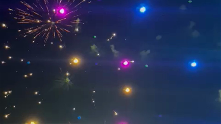 Hybrid show Drones and fireworks 