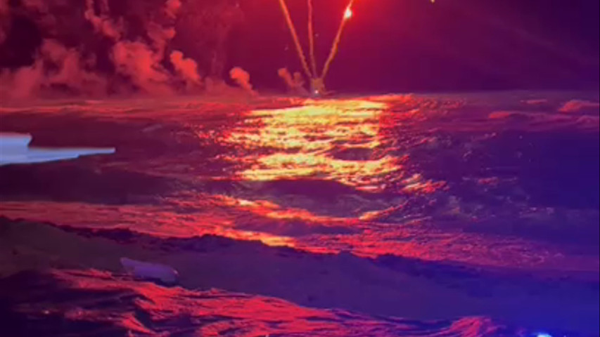 Fireworks by the sea