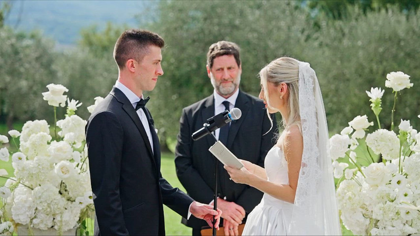 Newlyweds at Tenuta di Rota