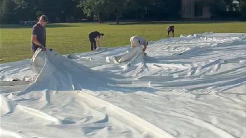 Tent take down