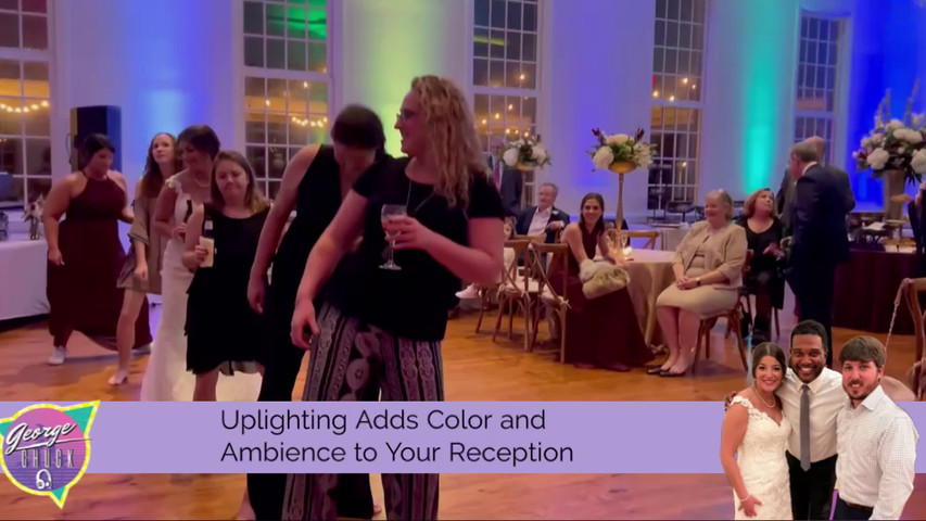Uplighting adds color, ambience and movement to your reception