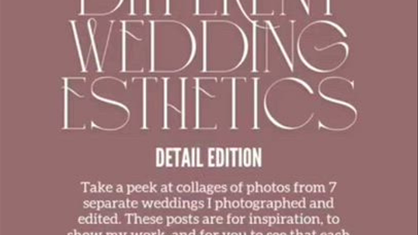 7 Different Wedding Esthetics
