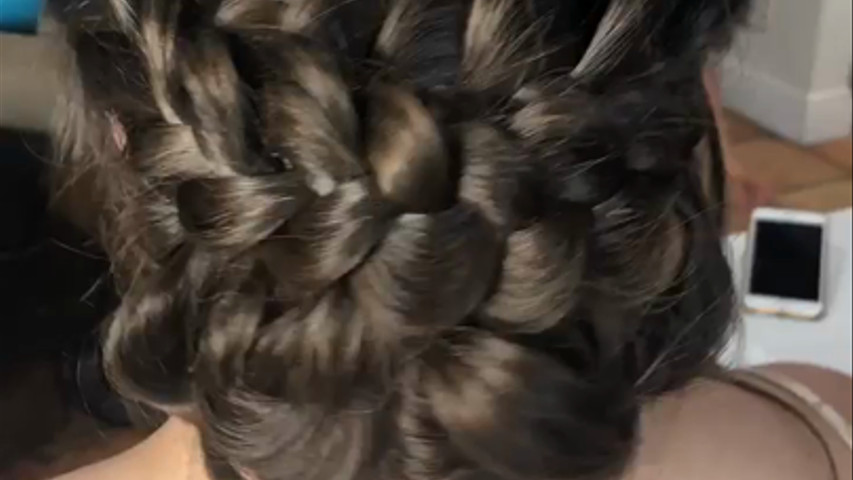 French Braids into Curled/Braided Updo