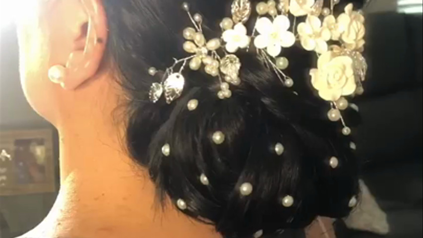 Clean Updo w/ Pearls