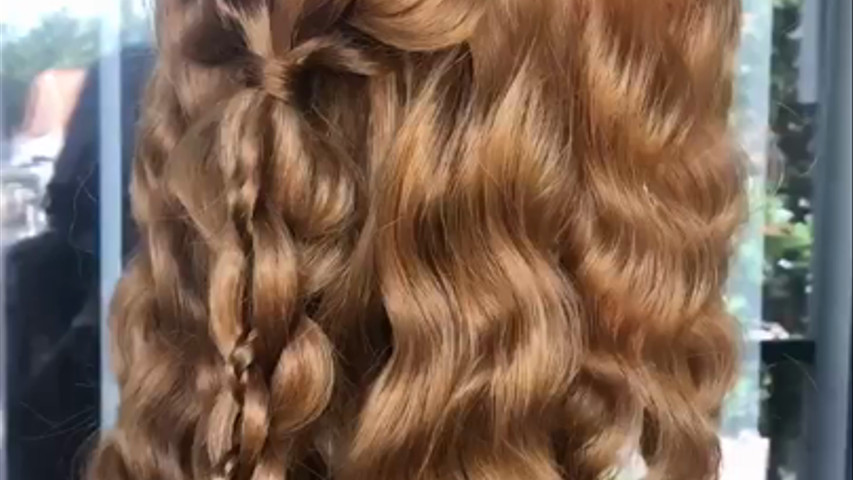 Five-Strand Stacked Braid w/ Curls