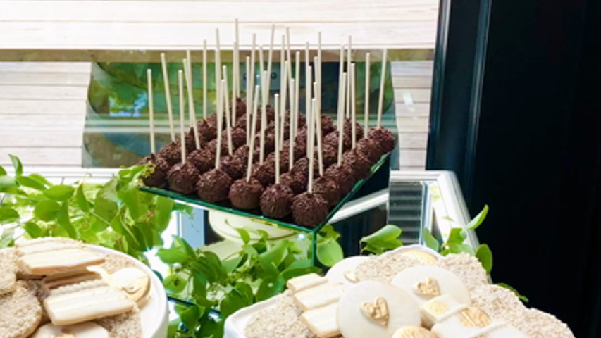 Elegant wedding dessert table