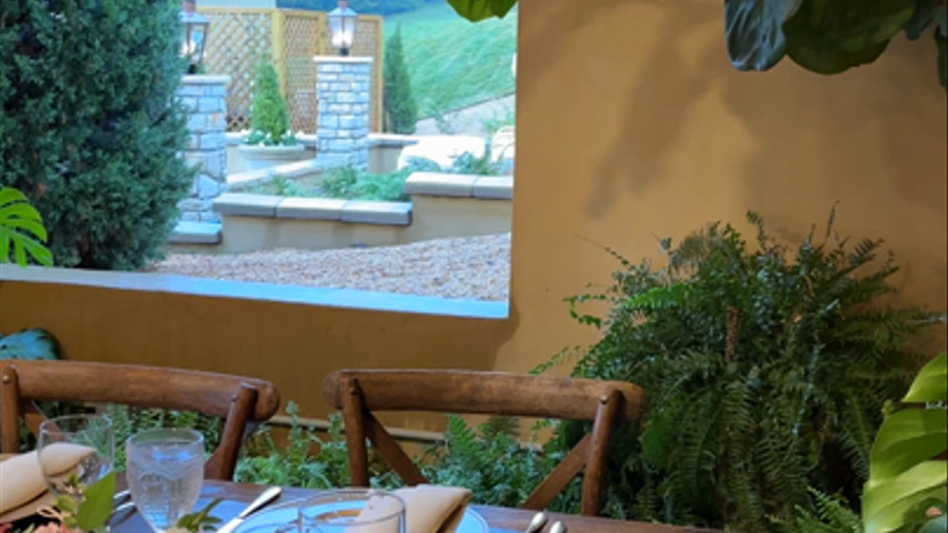 Farm Table Reception Set up