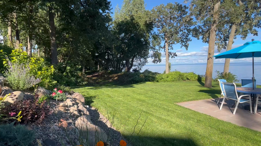 Large open grass area by the Lake