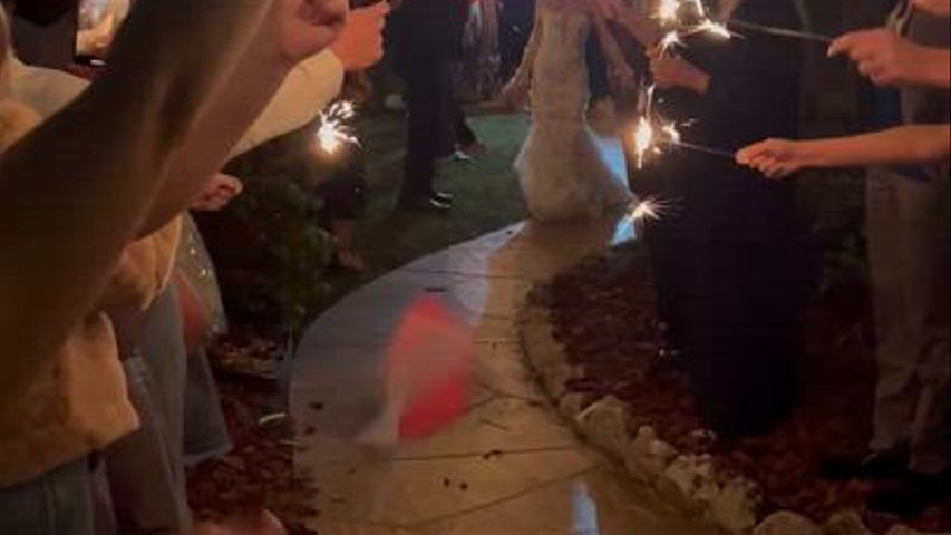 Daytona Wedding Car Sparkler Exit Rolls Royce