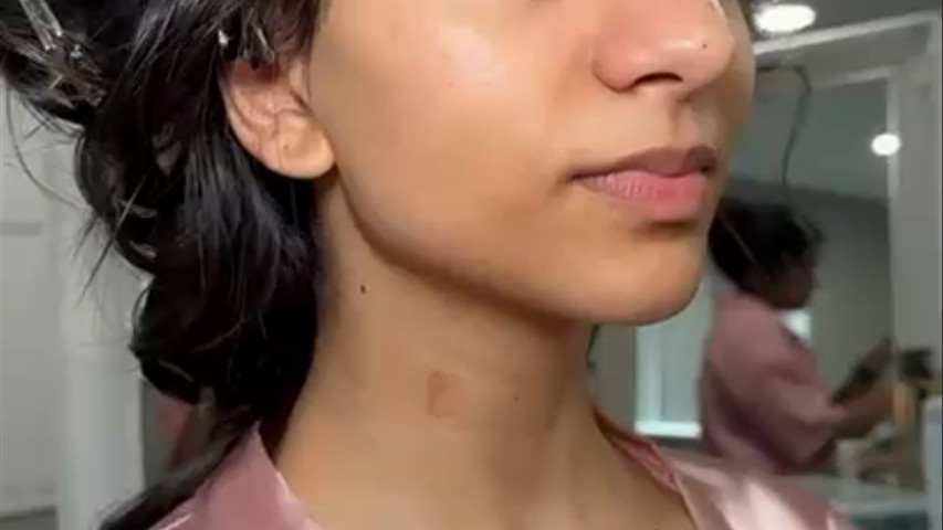 ✨ Indian Bridal Transformation – Before & After Full Glam ✨