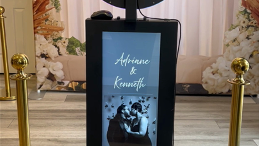 Upscale Glow Photo Booth Setup at The Barnette Wedding 