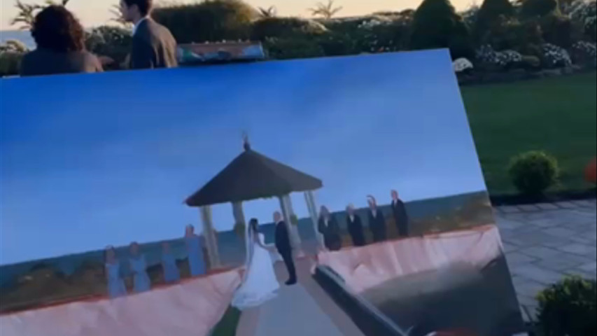 Diana + Taylor's Wedding Painting