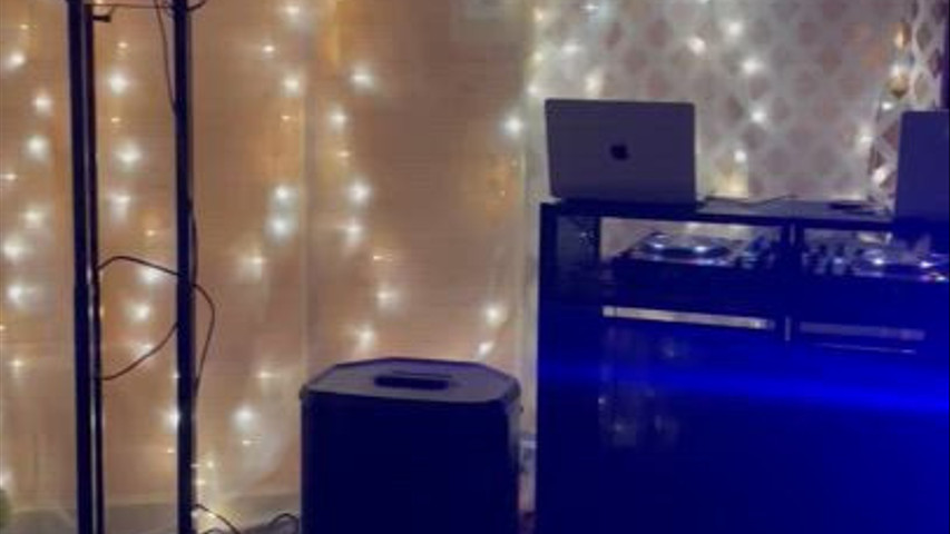 DJ setup for wedding