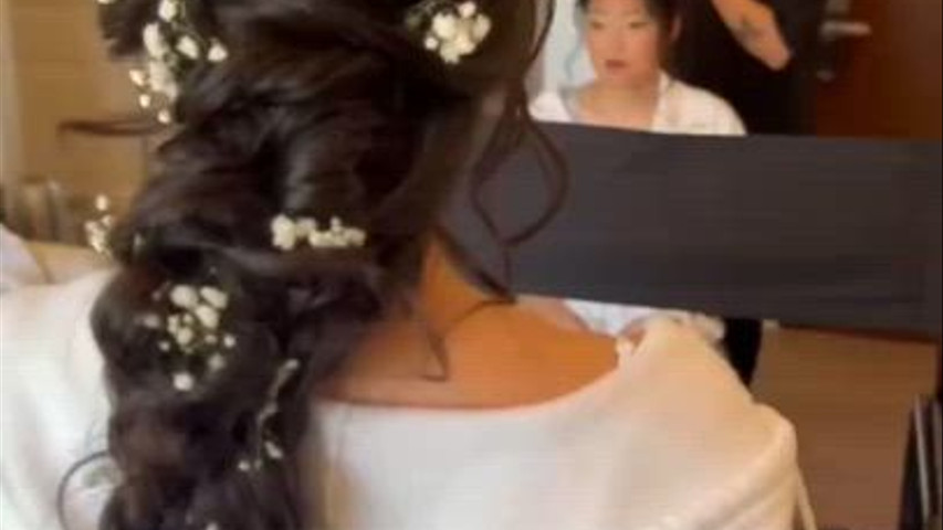 Whimsical Bridal Braid Hairstyle & Natural, Soft Makeup