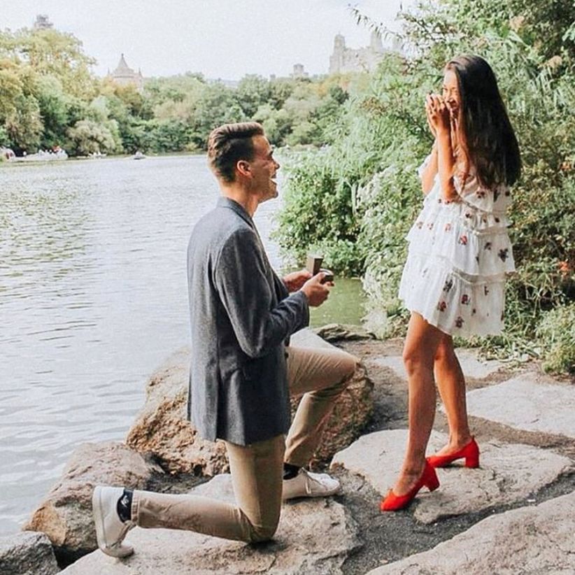romantic proposal in central park