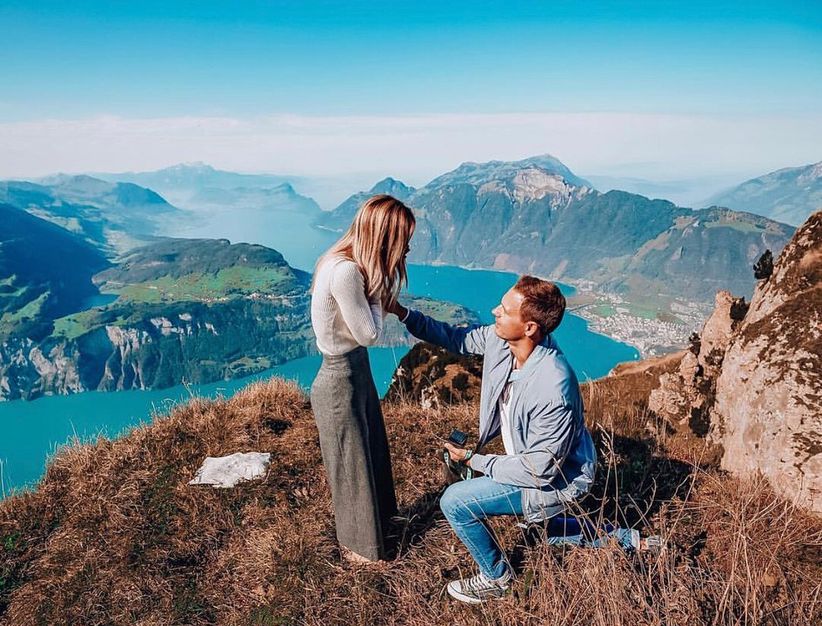 proposal in swiss alps