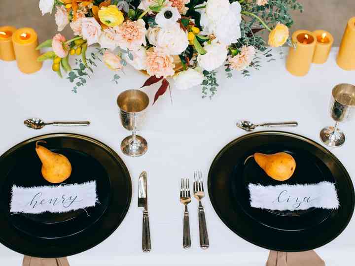 wedding table place settings