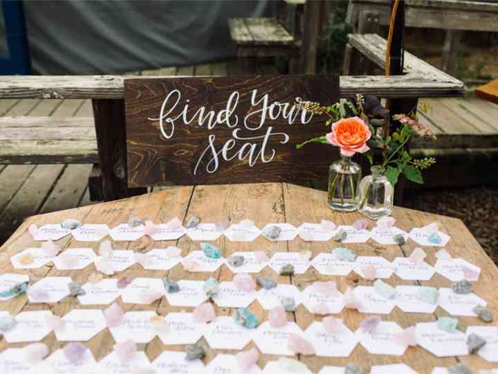 wedding place card table