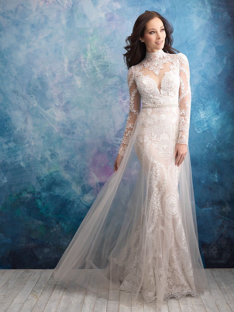 High Neckline Wedding Dress 8