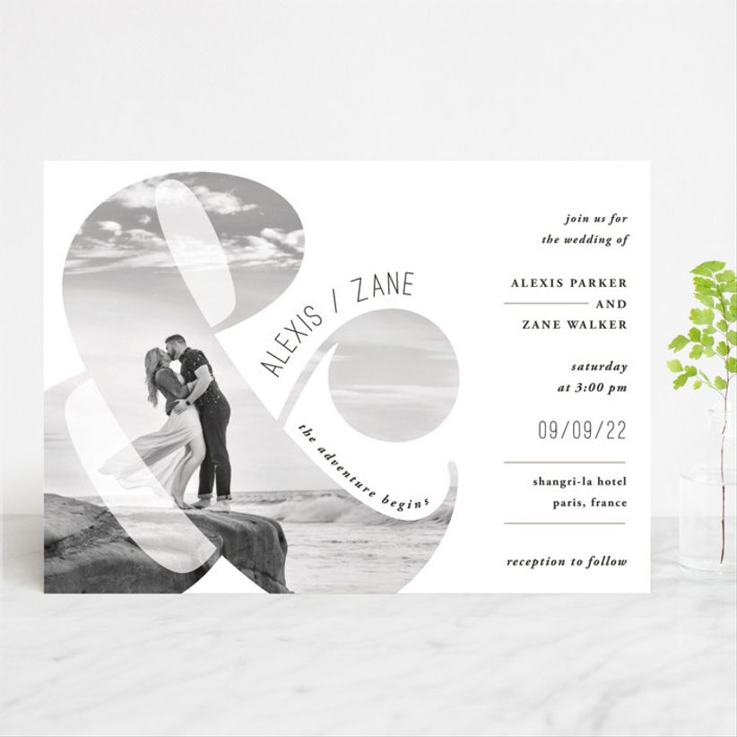 and the adventure begins wedding invitations minted