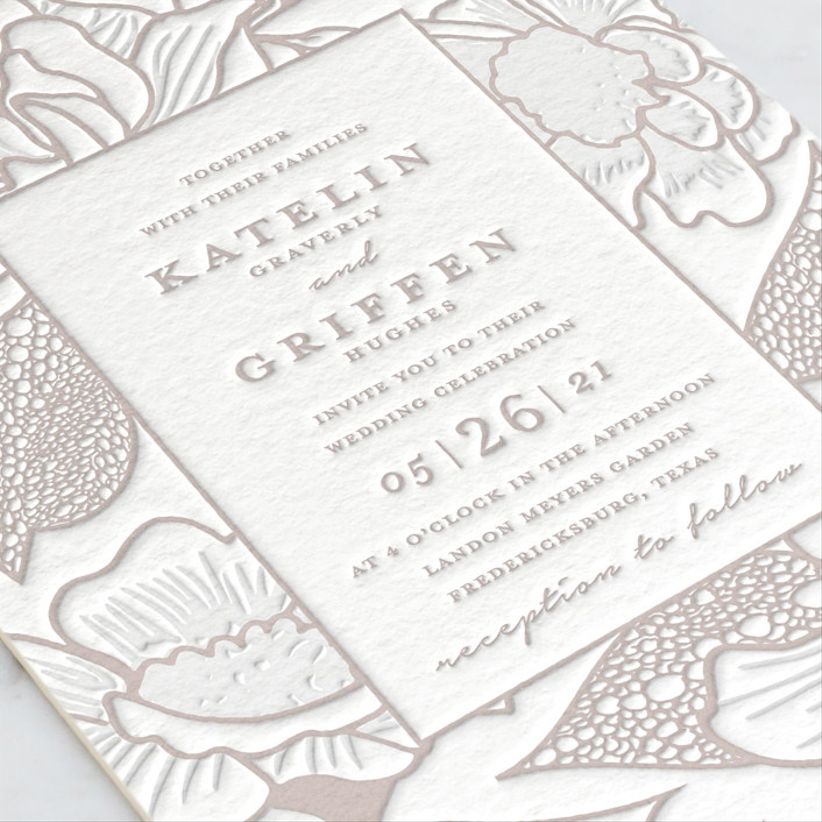 botanical garden wedding invitations