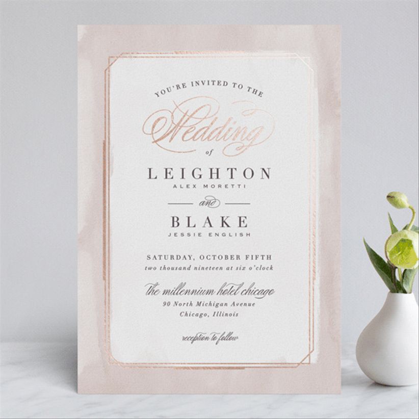 minted foil stamping invitations